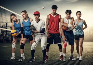 Exhausted and injured young athletes representing the growing youth sports injury epidemic in 2025.