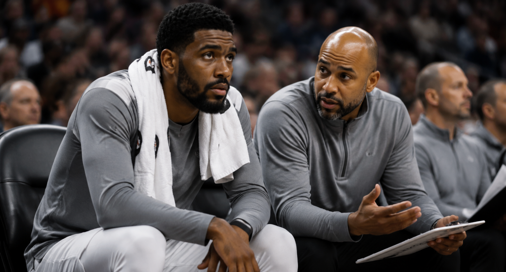 Focused discussion on the bench